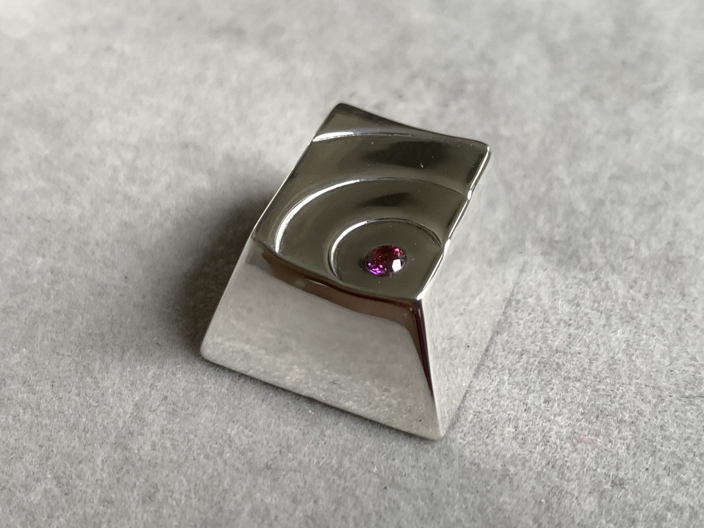 (訳あり品)スターリングシルバーキーキャップ - Ripple