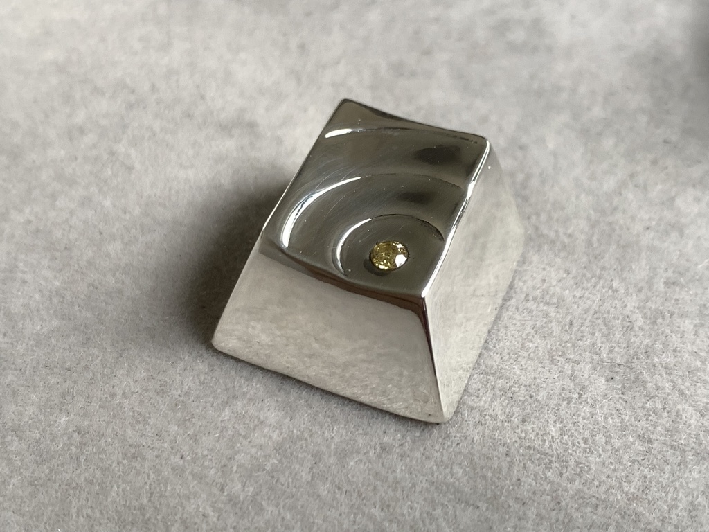 (訳あり品)スターリングシルバーキーキャップ - Ripple