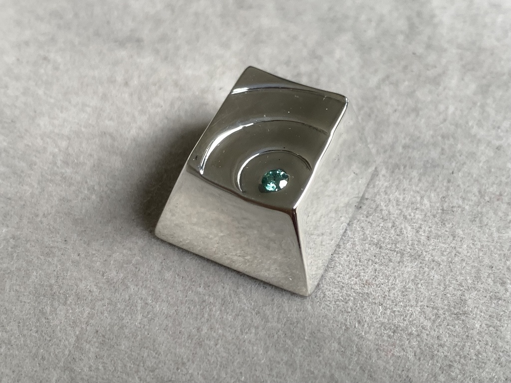 (訳あり品)スターリングシルバーキーキャップ - Ripple