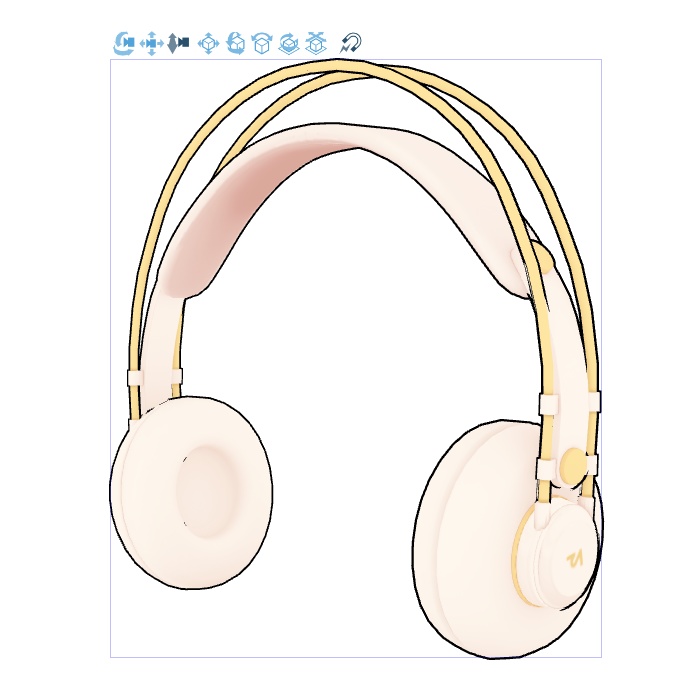 CLIP STUDIO PAINT用 hinatanso ヘッドホン3Dデータ