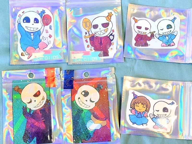 ホログラム加工ステッカー6枚セット