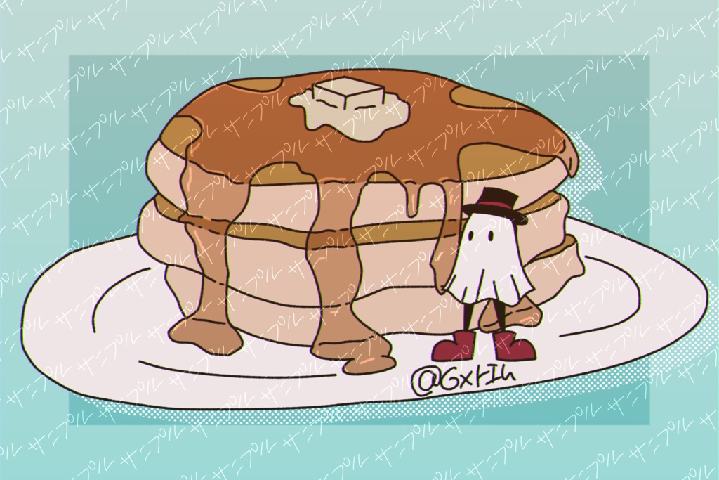 おばけちゃんと食べ物トートバッグ