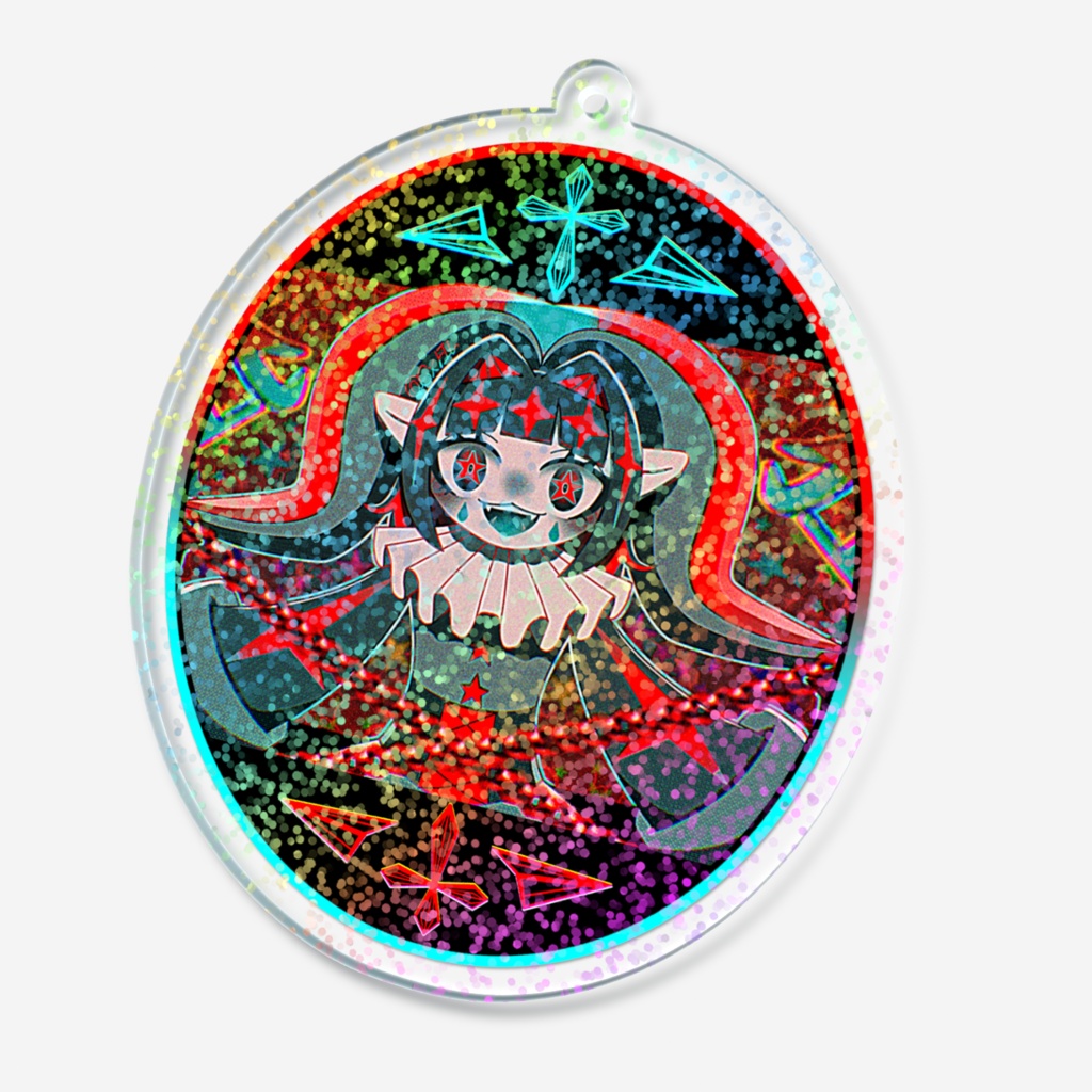 Crazy clown ホログラムアクリルキーホルダー