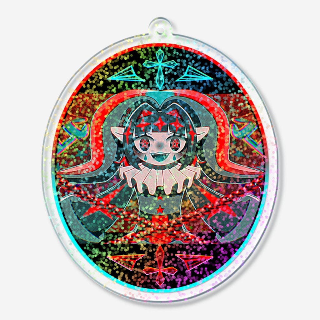 Crazy clown ホログラムアクリルキーホルダー