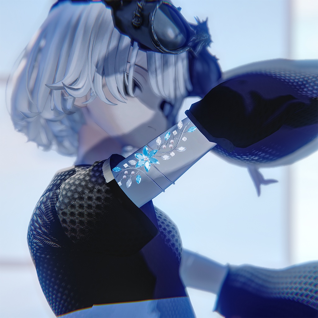 【5/30までセール・ショップフォロワー無料配布中】Brin de Fleur -ブラン・ド・フルール- アームカフ 【VRChat向け3Dアクセサリー】 #Lana_Puff