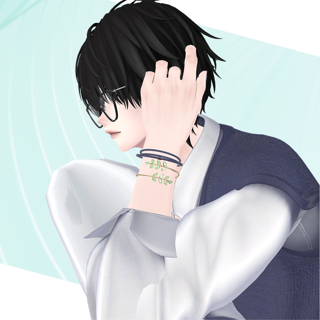 【5/30までセール・ショップフォロワー無料配布中】Brin de Fleur -ブラン・ド・フルール- アームカフ 【VRChat向け3Dアクセサリー】 #Lana_Puff