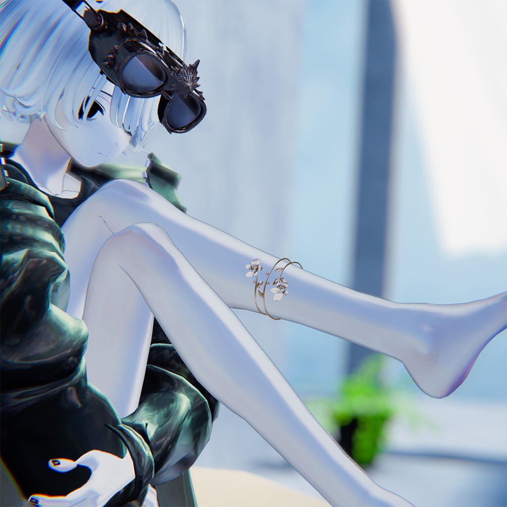 【5/30までセール・ショップフォロワー無料配布中】Brin de Fleur -ブラン・ド・フルール- アームカフ 【VRChat向け3Dアクセサリー】 #Lana_Puff