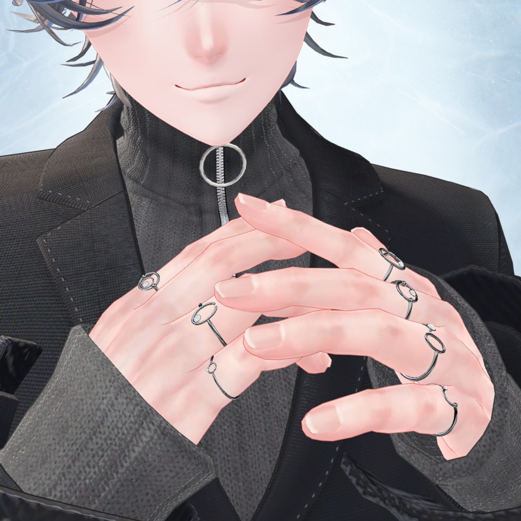 【発売記念セール中・8/19まで】Orbit Frame Ring - 7 Ring Set【VRChat向けアクセサリー】 #Lana_Puff