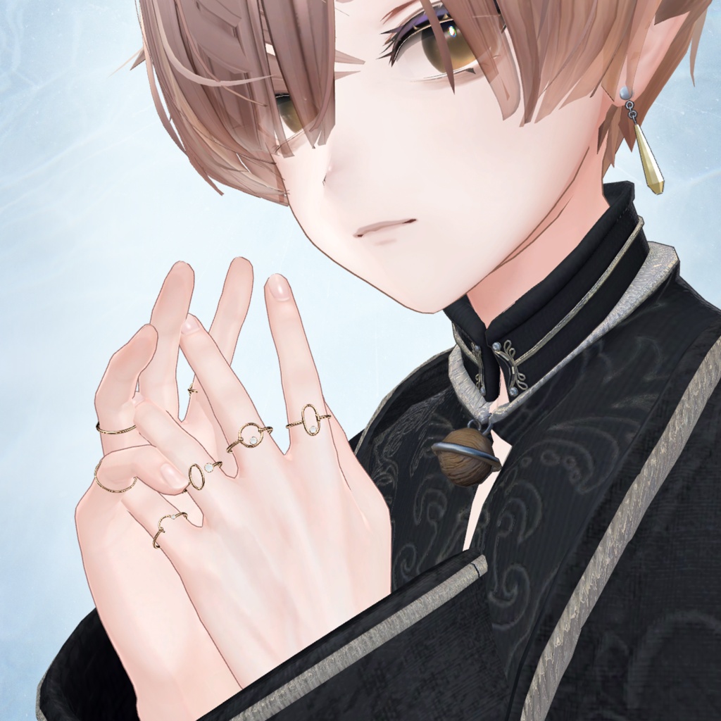 【発売記念セール中・8/19まで】Orbit Frame Ring - 7 Ring Set【VRChat向けアクセサリー】 #Lana_Puff