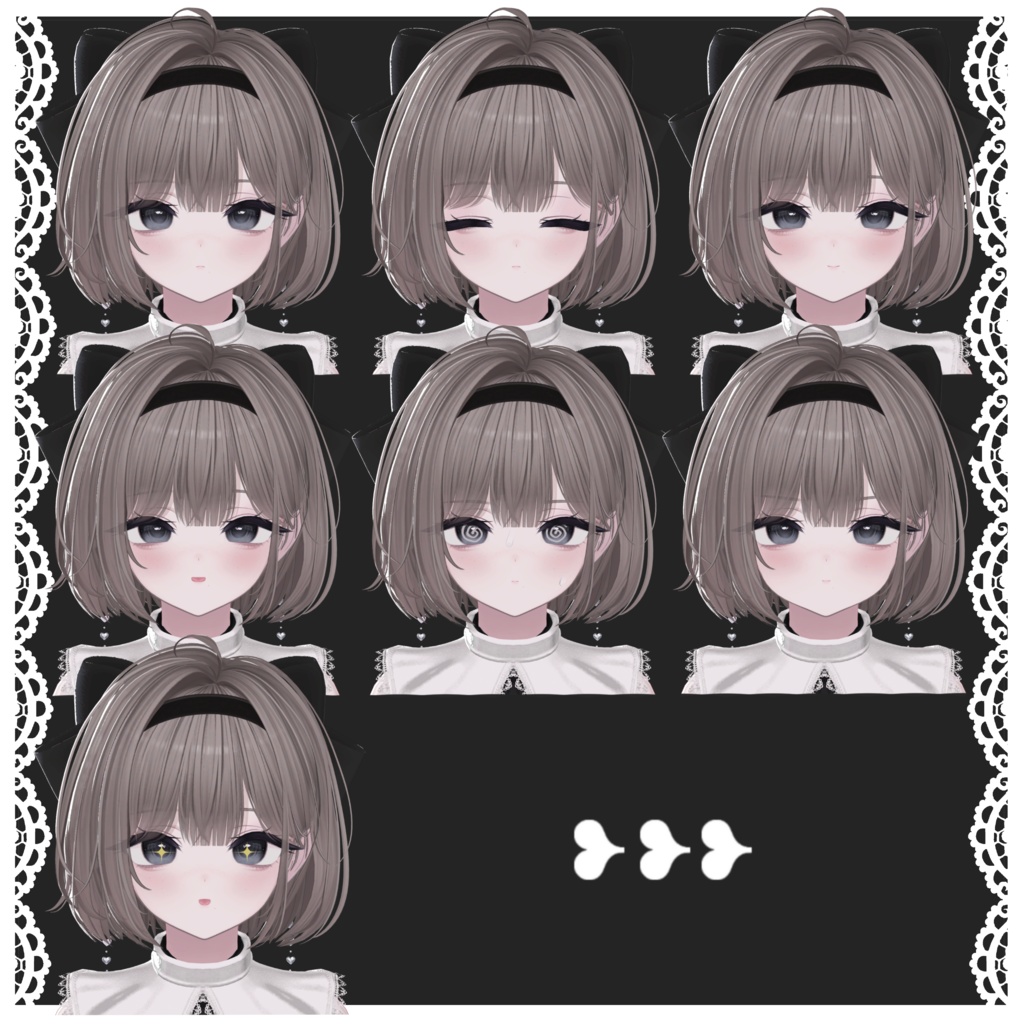 [ milltina対応 ] doll make up & face animation 🖤 缩略图 4