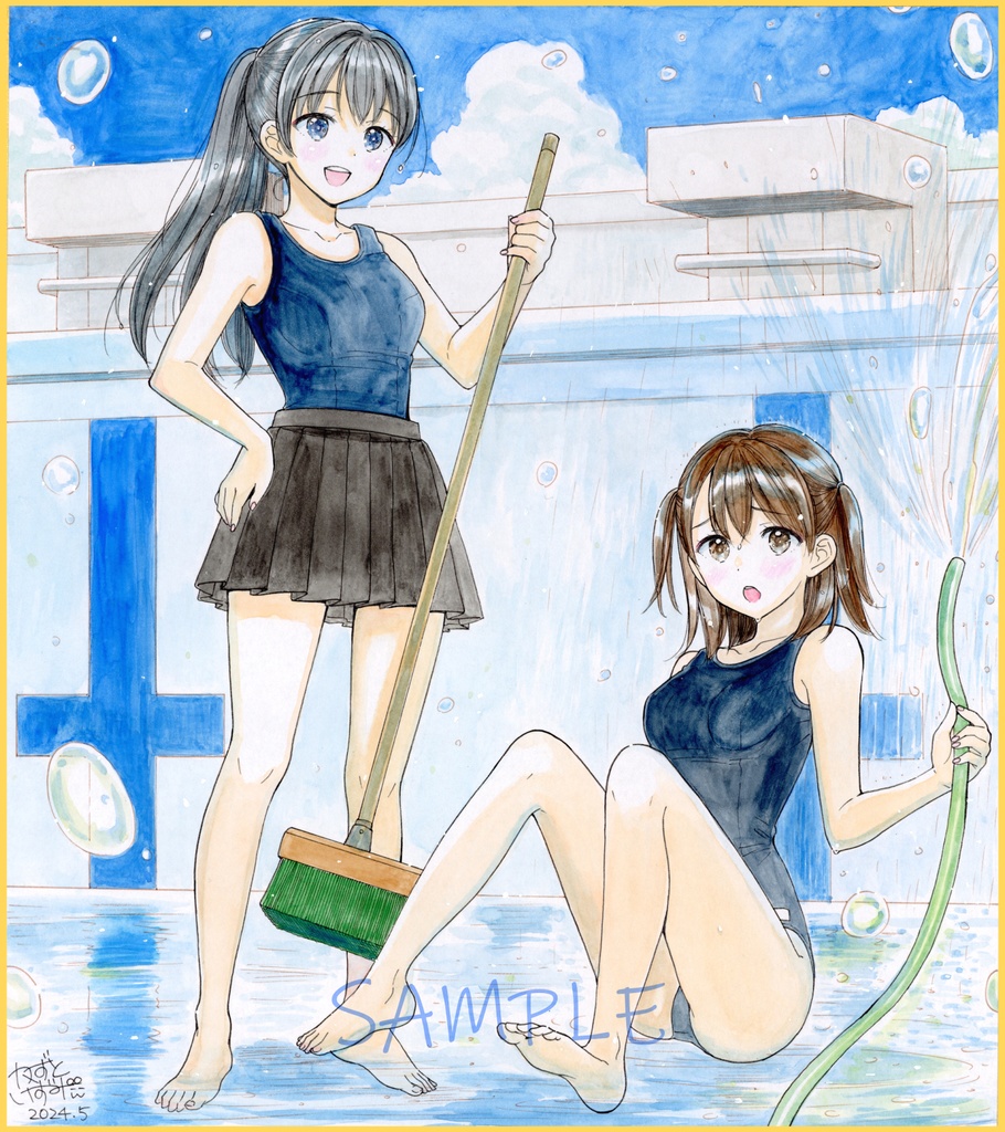 【受注生産】キャラクター2人指定色紙