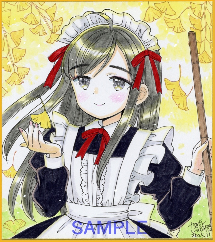 【11月15日22時販売開始】ミニ色紙2枚セット「銀杏姉妹」