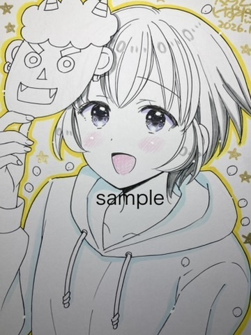 【1月30日22時販売開始】簡単なイラストサイン2枚セット「節分姉妹」