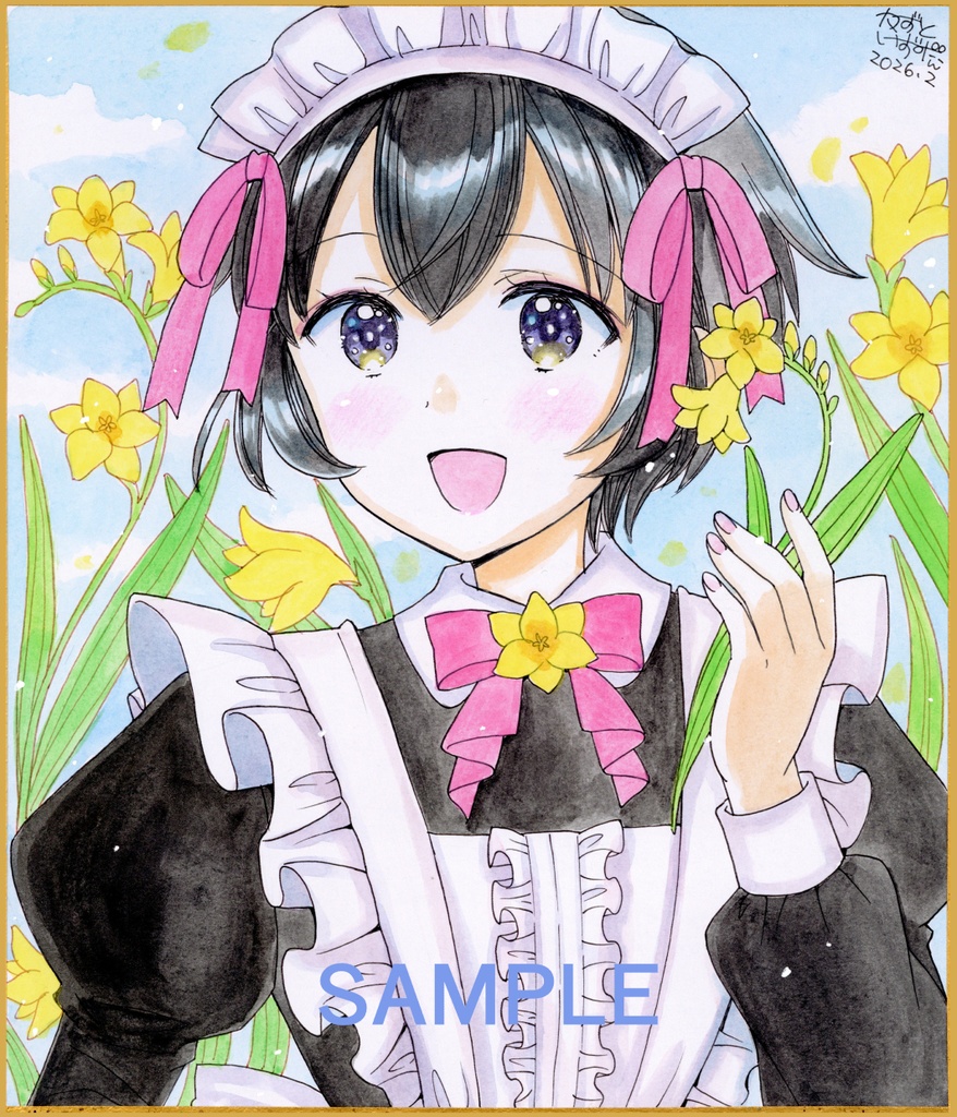 【2月25日22時販売開始】中色紙2枚セット「フリージア姉妹」