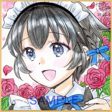 【5月16日22時販売開始】豆色紙2枚セット「薔薇姉妹」