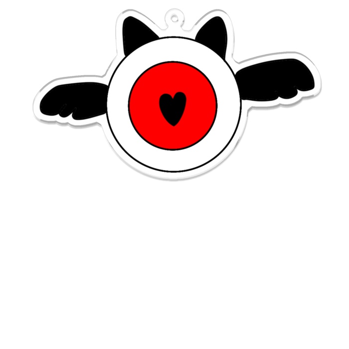 猫耳目玉アクリルキーホルダー