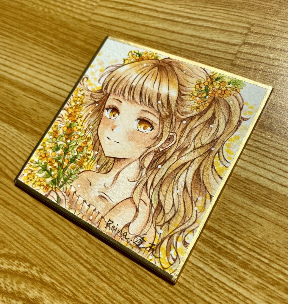【原画】春を彩る・花の少女豆色紙(全6種類)