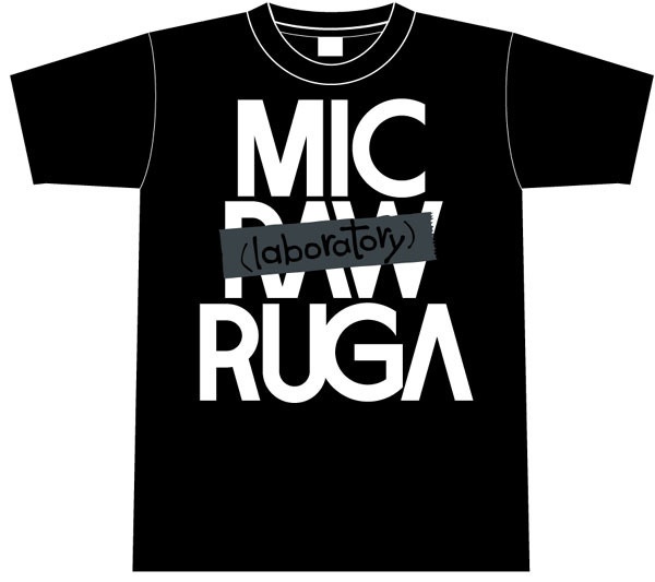 MIC RAW RUGA(laboratory) ロゴTシャツ(BLACK)