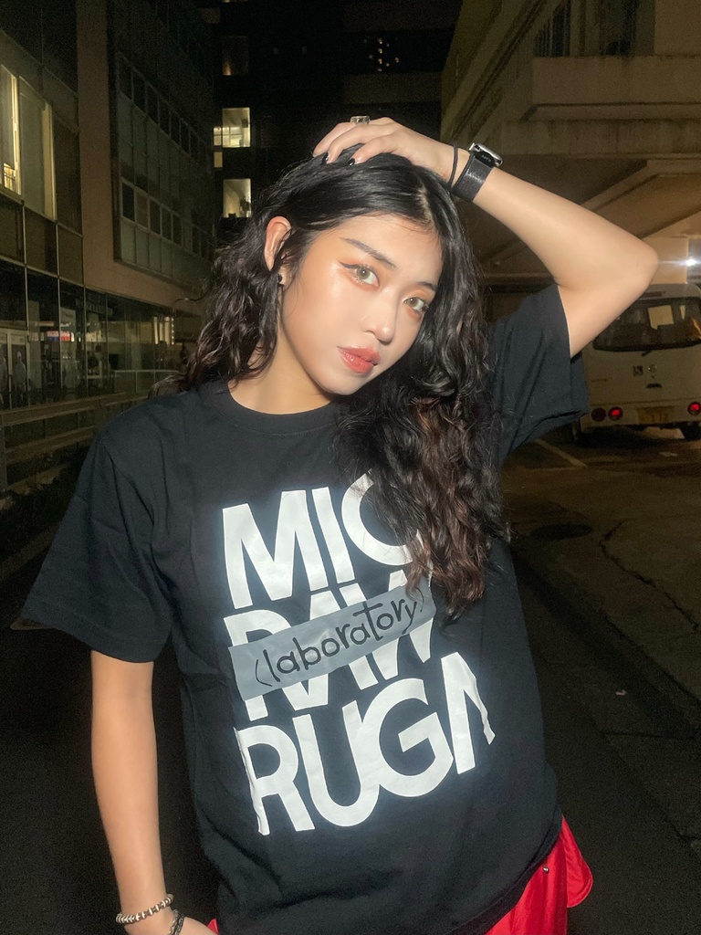 MIC RAW RUGA(laboratory) ロゴTシャツ(BLACK)