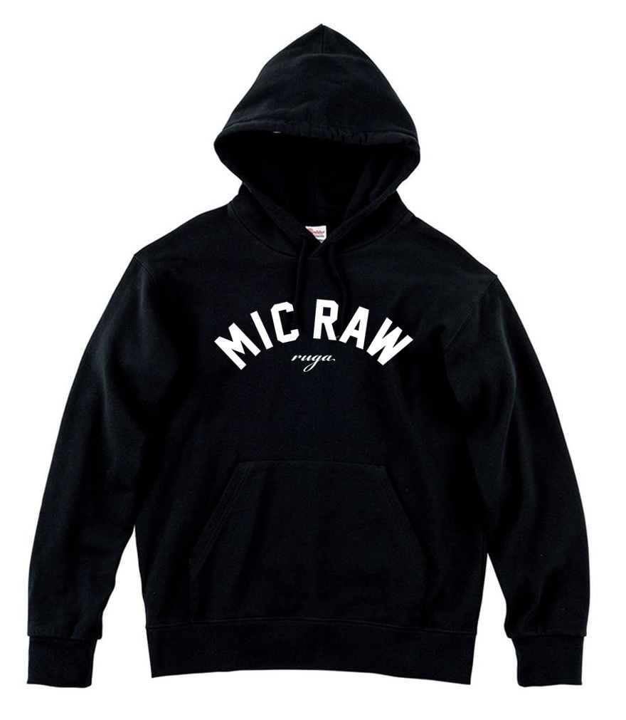 MIC RAW RUGA ロゴパーカー