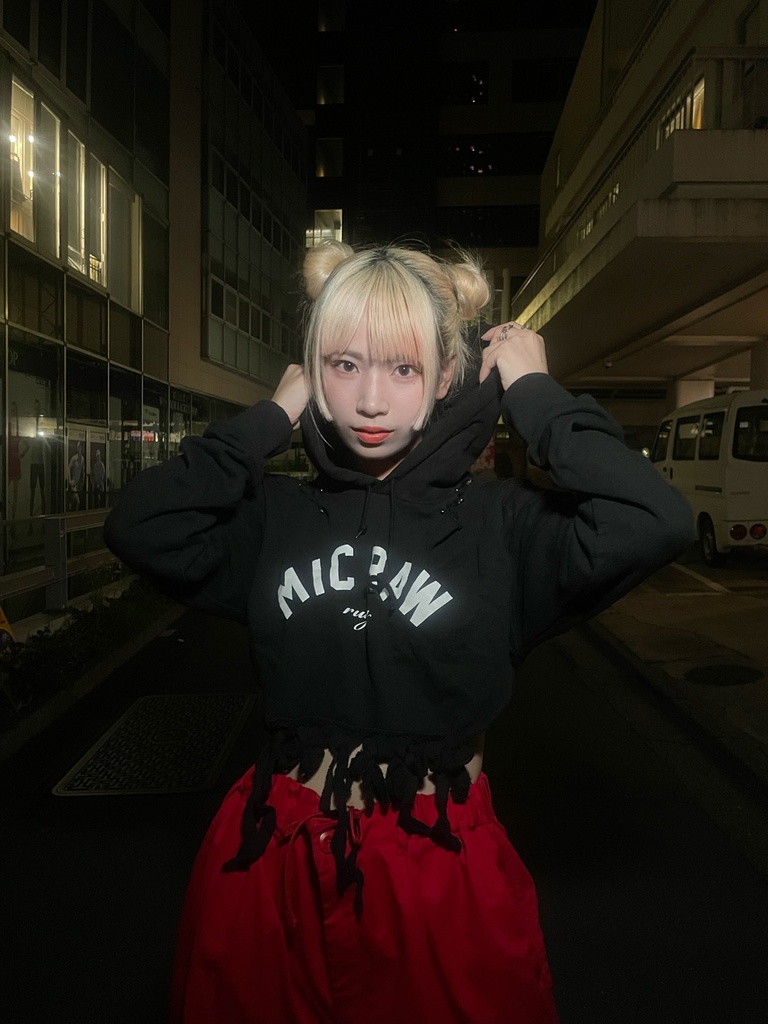 MIC RAW RUGA ロゴパーカー