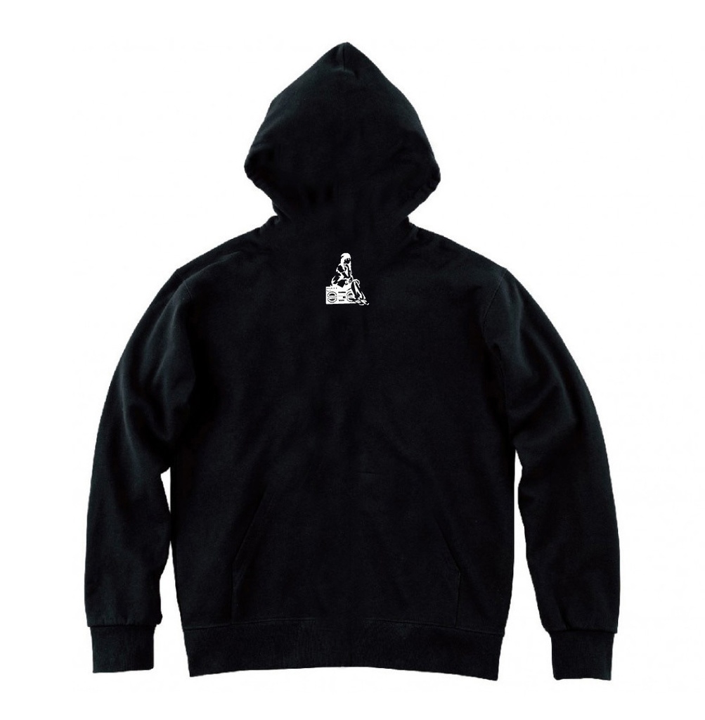 MIC RAW RUGA ロゴパーカー