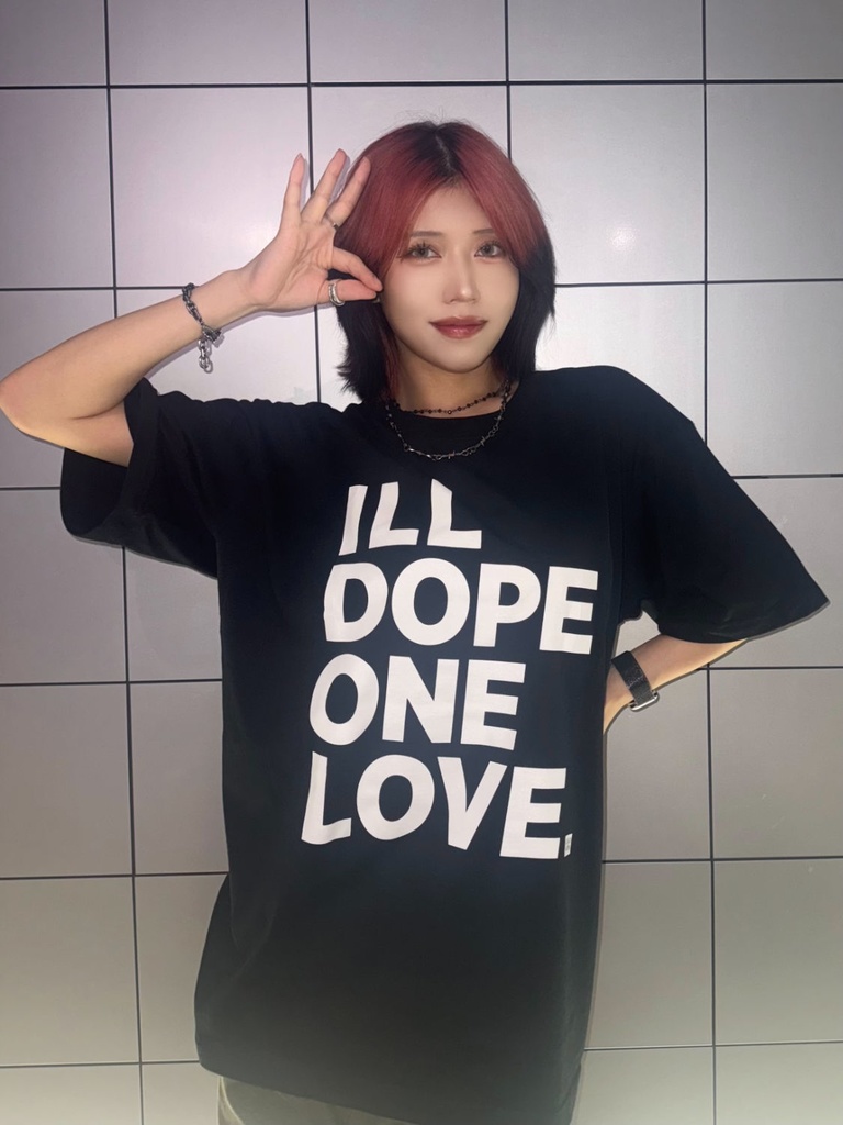 MIC RAW RUGA「ILL DOPE ONE LOVE」Tシャツ(BLACK)