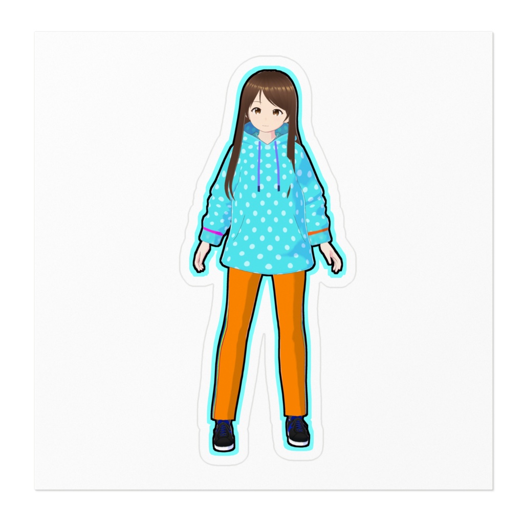 【春菊と野菜な仲間たち】水菜(みずな)ステッカー