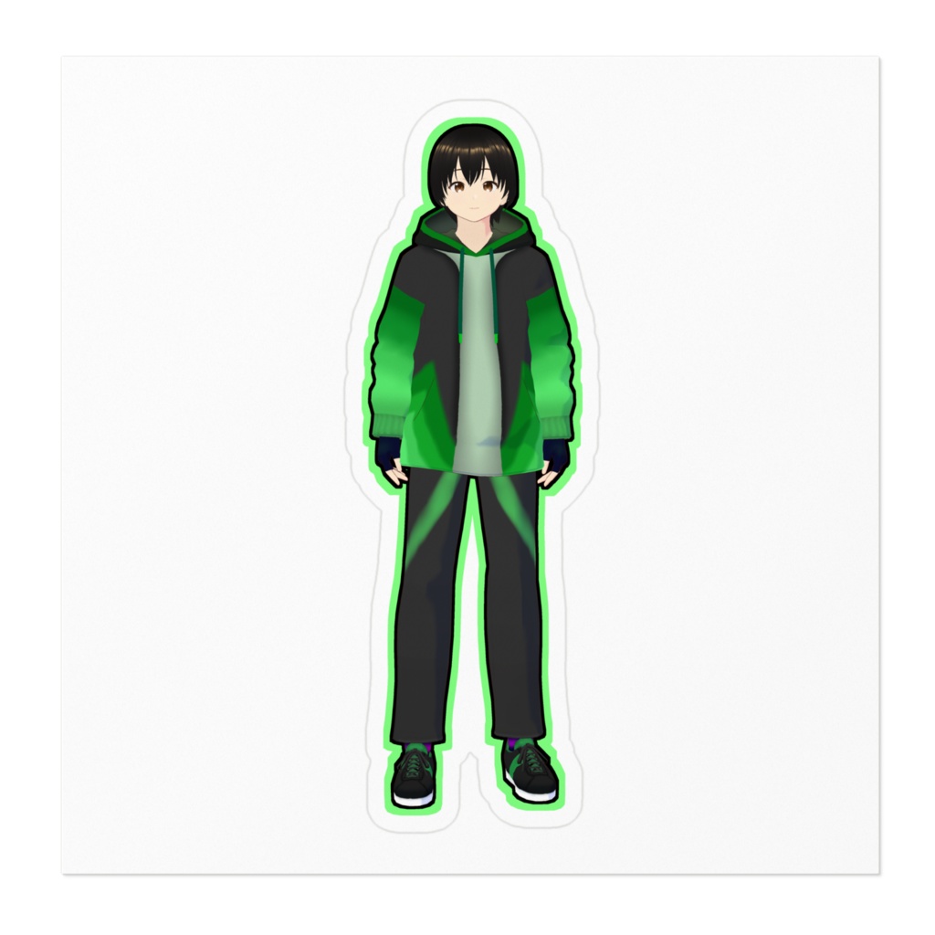 【春菊と野菜な仲間たち】春菊(しゅんぎく)ステッカー