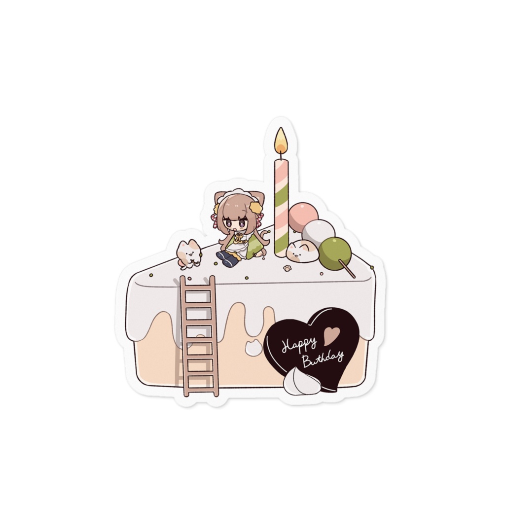 2024お誕生日:にあにゃんステッカー / 2024 Nianyan Birthday Sticker
