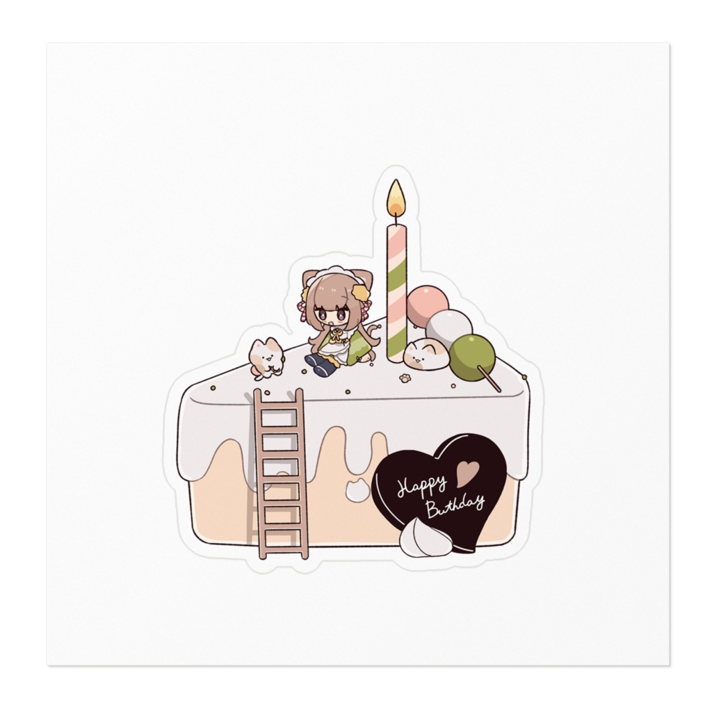 2024お誕生日:にあにゃんステッカー / 2024 Nianyan Birthday Sticker