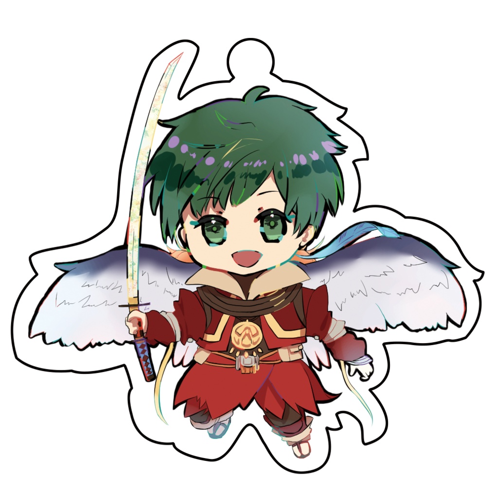 バテン・カイトス【サギ オーロラアクリルキーホルダー】