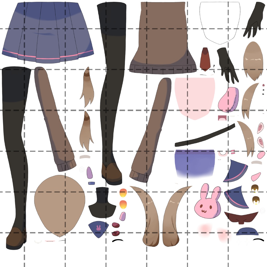 【限定1点】うさぎちゃん【パーツ分け済みPSD】