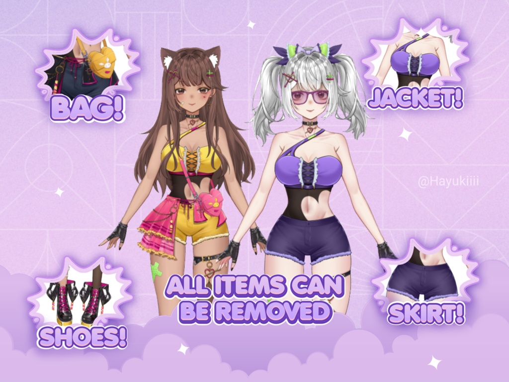 【live2d model】Customizable Vtuber Model, Vtube Studio, Commercial use! (Ready to Use) - Full Body Vtuber Model【live2dモデル】