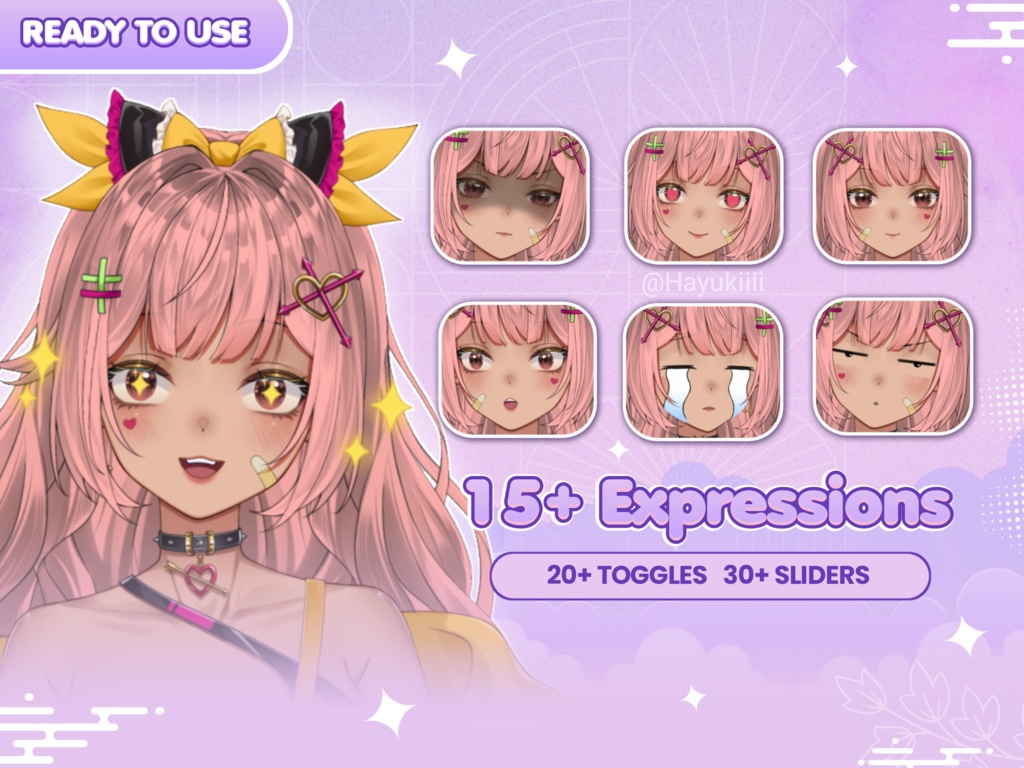 【live2d model】Customizable Vtuber Model, Vtube Studio, Commercial use! (Ready to Use) - Full Body Vtuber Model【live2dモデル】