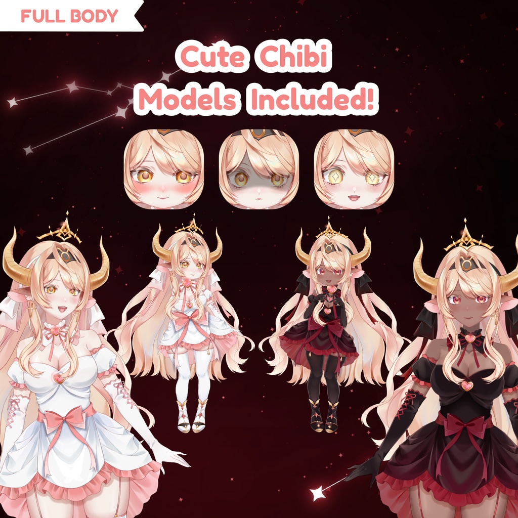 【live2d model】- Vtube Studio, Commercial use! (Ready to Use) - Full Body Vtuber Model【live2dモデル】