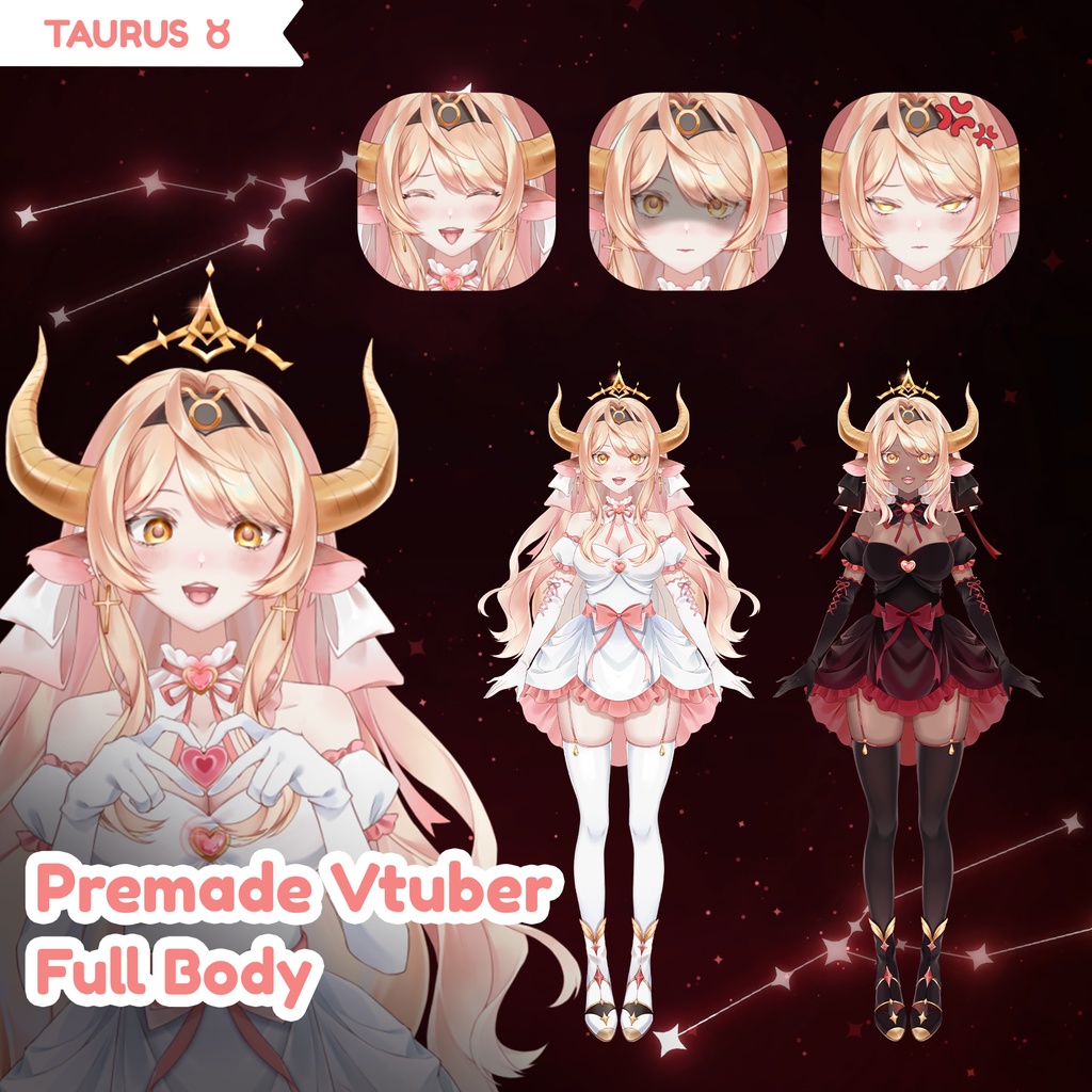 【live2d model】- Vtube Studio, Commercial use! (Ready to Use) - Full Body Vtuber Model【live2dモデル】