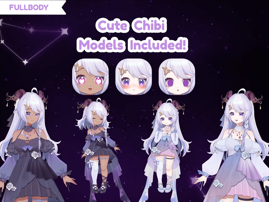 【live2d model】- Vtube Studio, Commercial use! (Ready to Use) - Full Body Vtuber Model【live2dモデル】