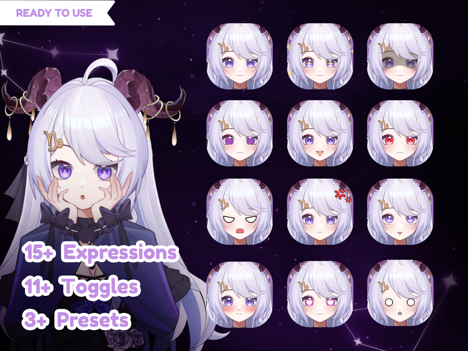【live2d model】- Vtube Studio, Commercial use! (Ready to Use) - Full ...