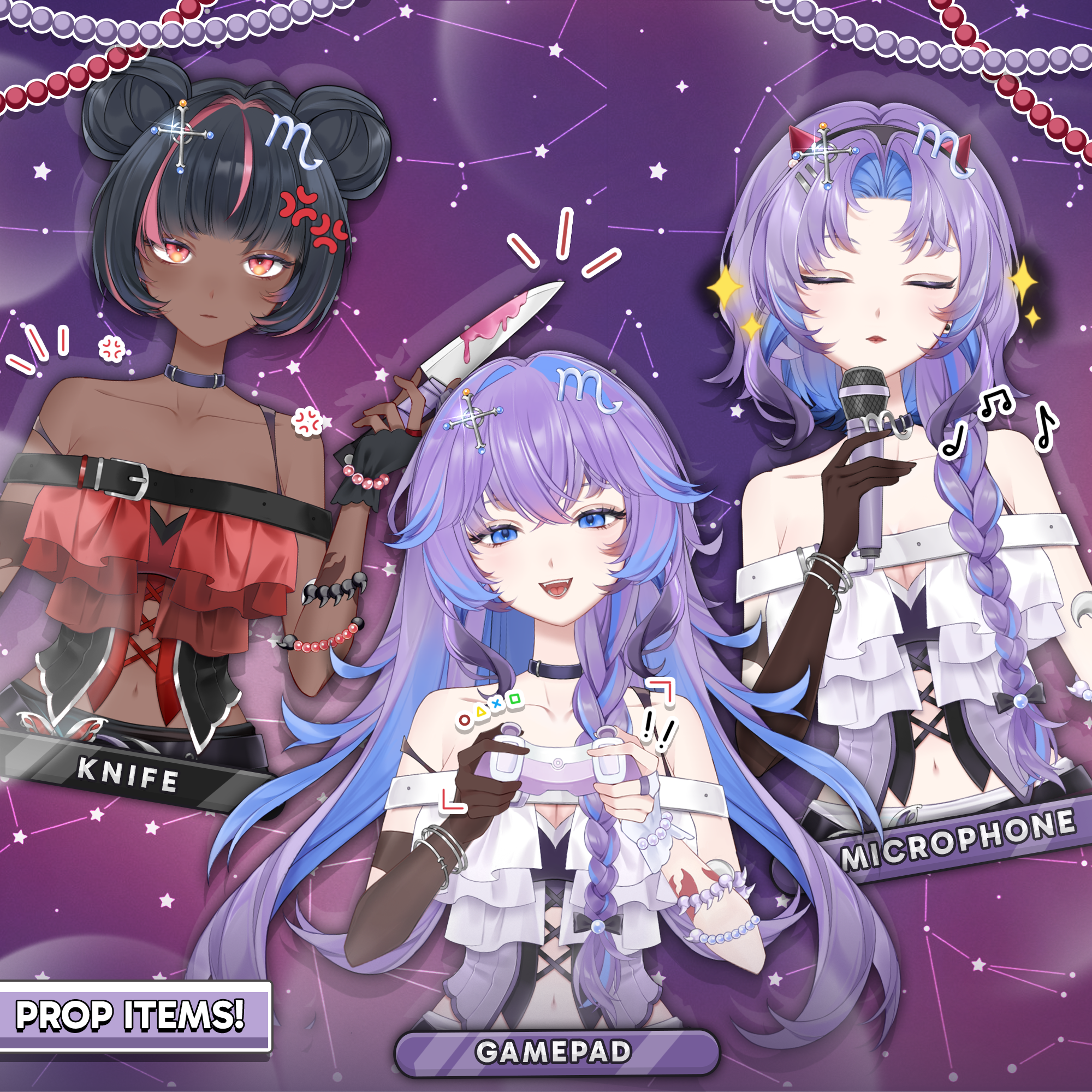 【live2d model】- Vtube Studio, Commercial use! (Ready to Use) - Full ...