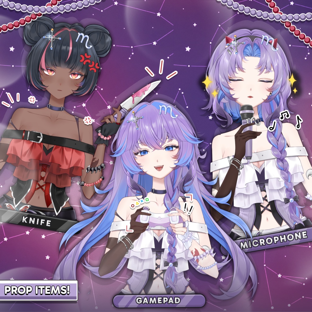 【live2d model】- Vtube Studio, Commercial use! (Ready to Use) - Full Body Vtuber Model【live2dモデル】