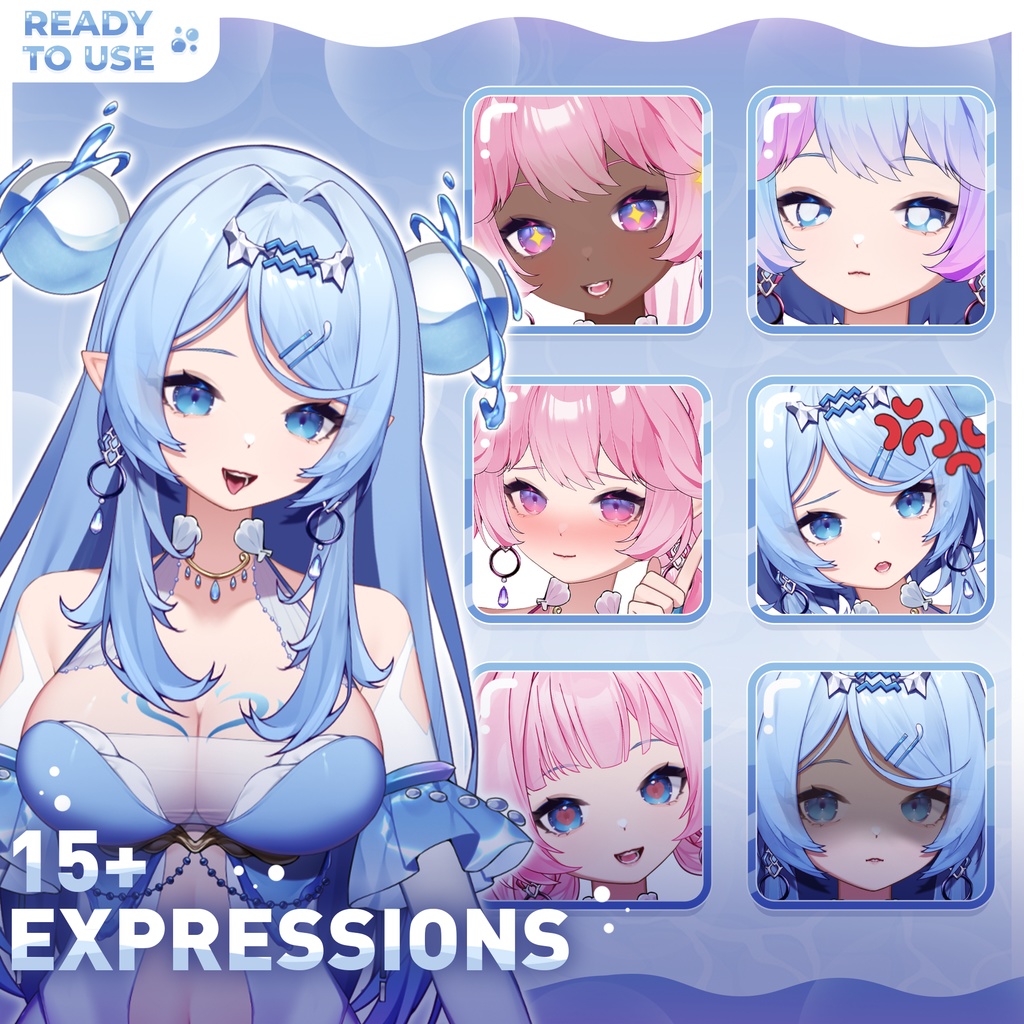 【Live2Dモデル】【汎用モデル】Live2D Semi Customizable Vtuber Model【VtubeStudio対応】