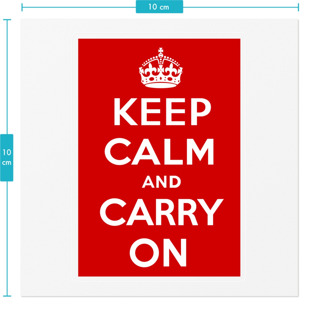 KEEP CALM AND CARRY ON