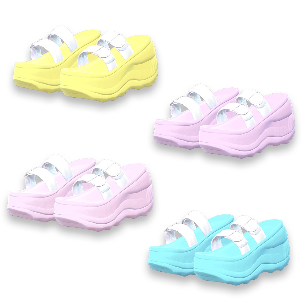 【バニラちゃん、マヌカちゃん対応】12色サンダル