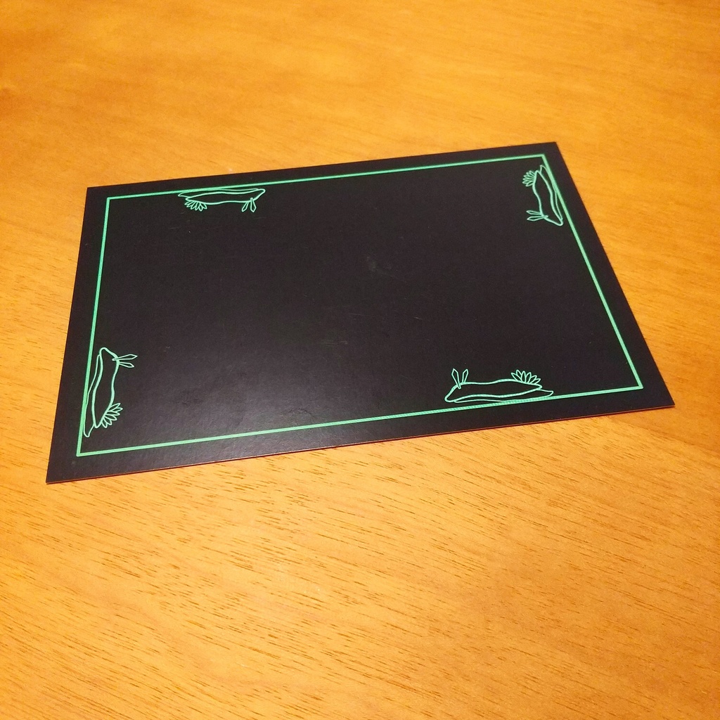 ウミウシポストカード黒
