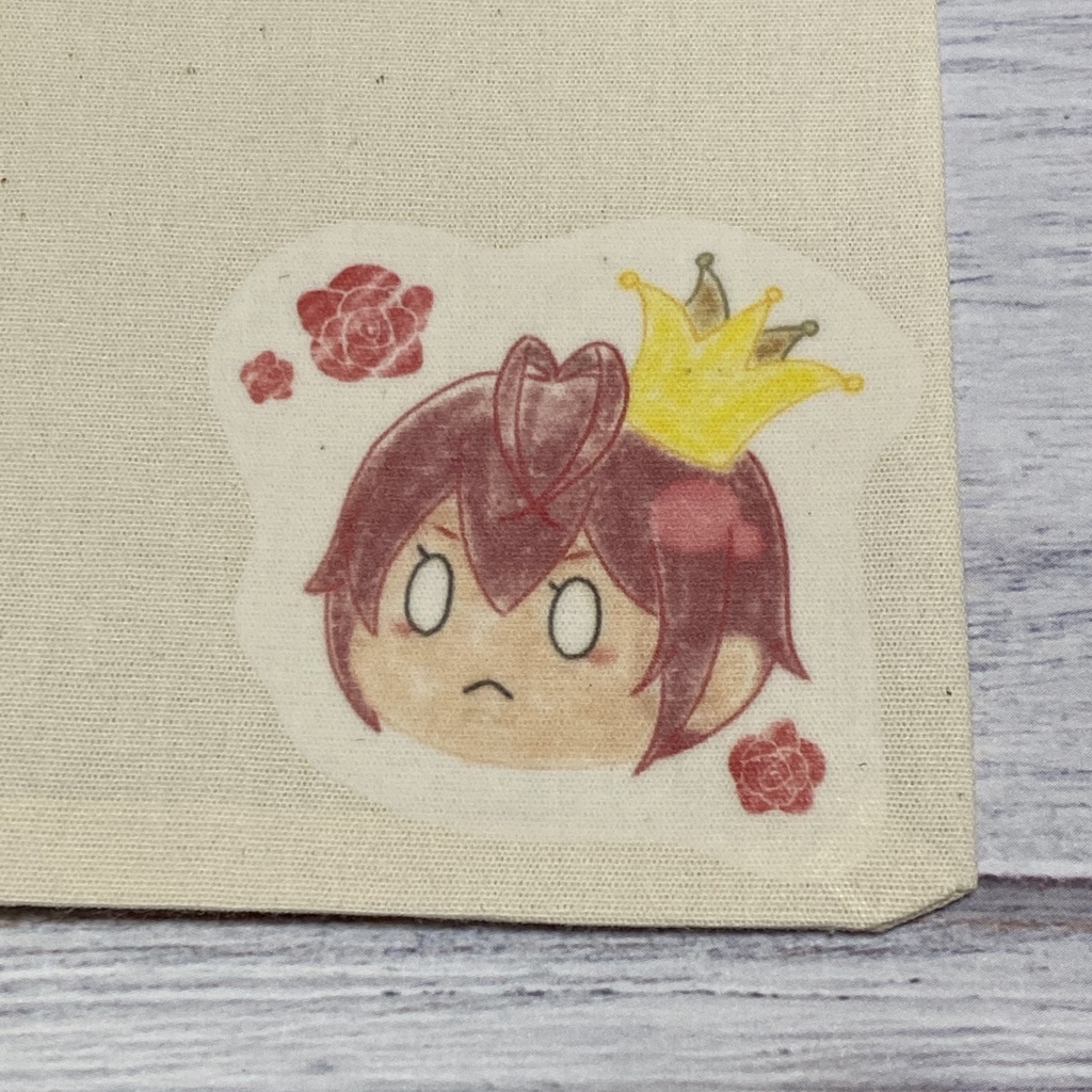 ツイステ リドル・ローズハート ミニ巾着 アイロンプリント