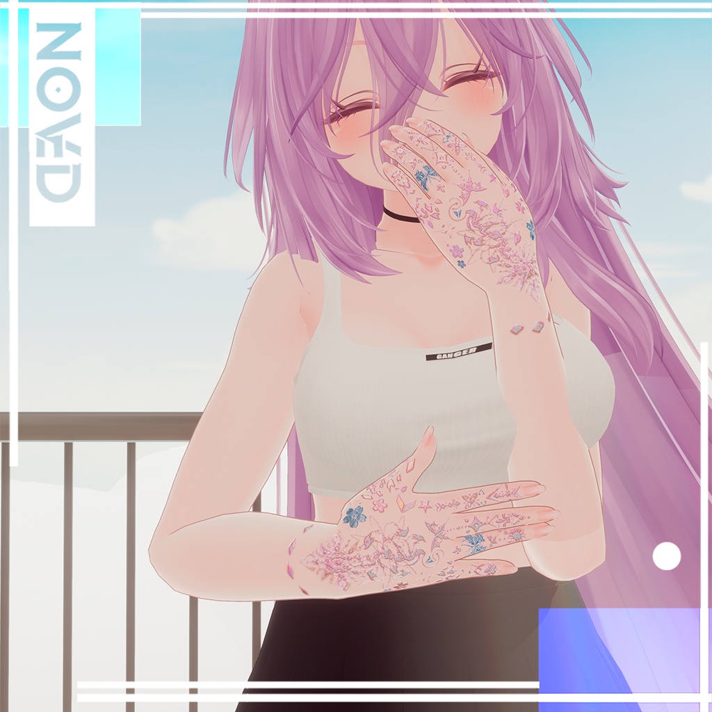 🦋 Mistyc tattos Selestia🦋/入れ墨 *テクスチャ* モデル/HD4K