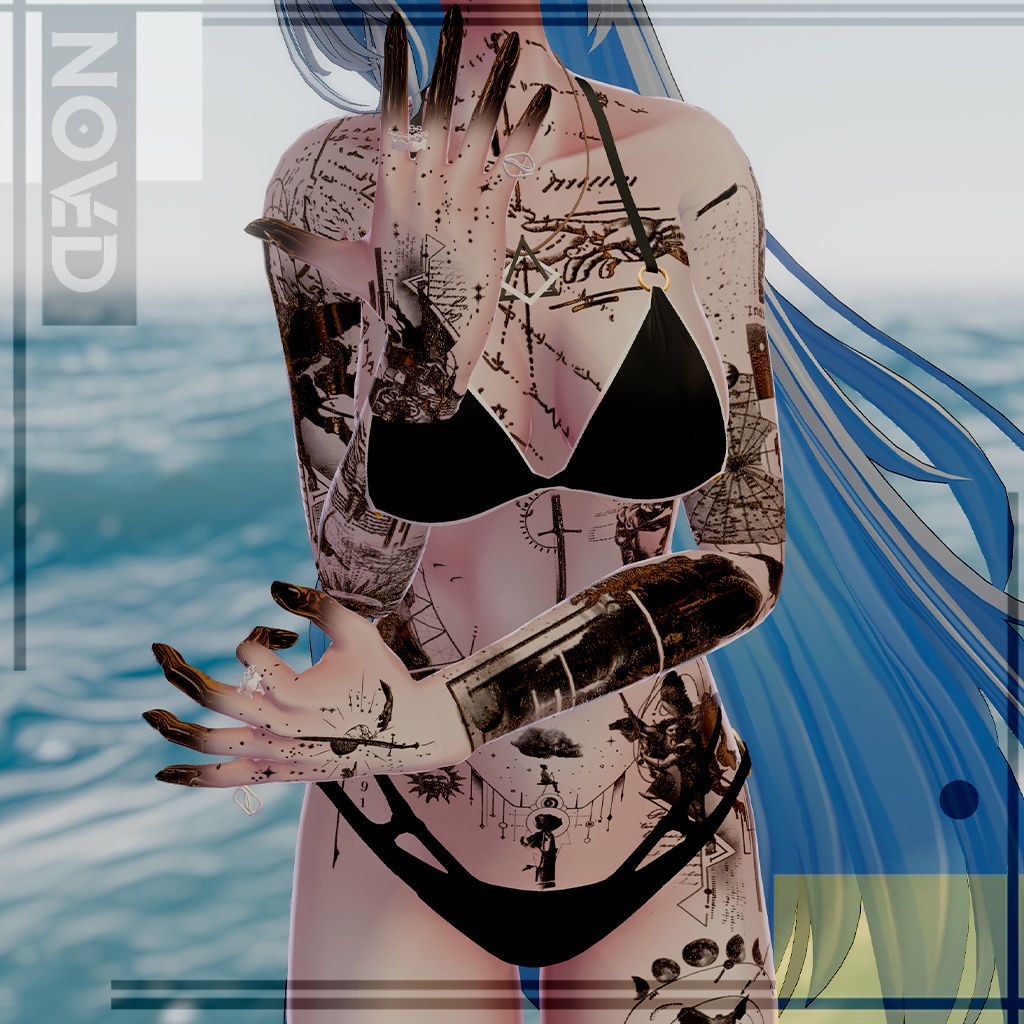 🏵️Solaris Ink Tatto🏵️/入れ墨 *テクスチャ* モデル/HD