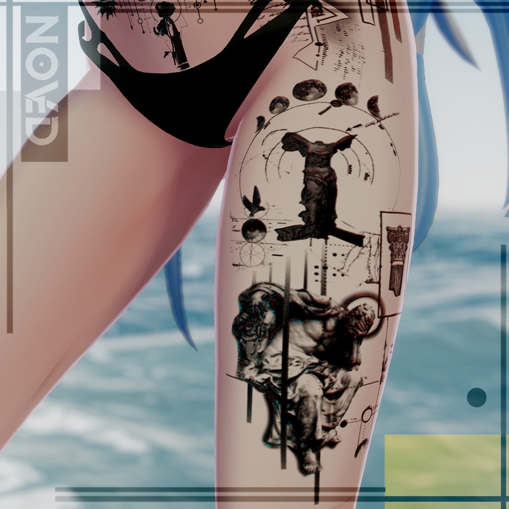 🏵️Solaris Ink Tatto🏵️/入れ墨 *テクスチャ* モデル/HD