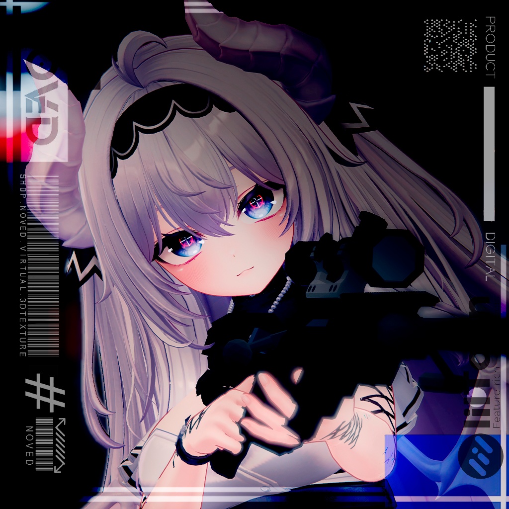 【Neon Sniper/ネオンスナイパー】Eyes Animation+ 4 types of shape 4K/目のアニメーション+4種類の形状4K